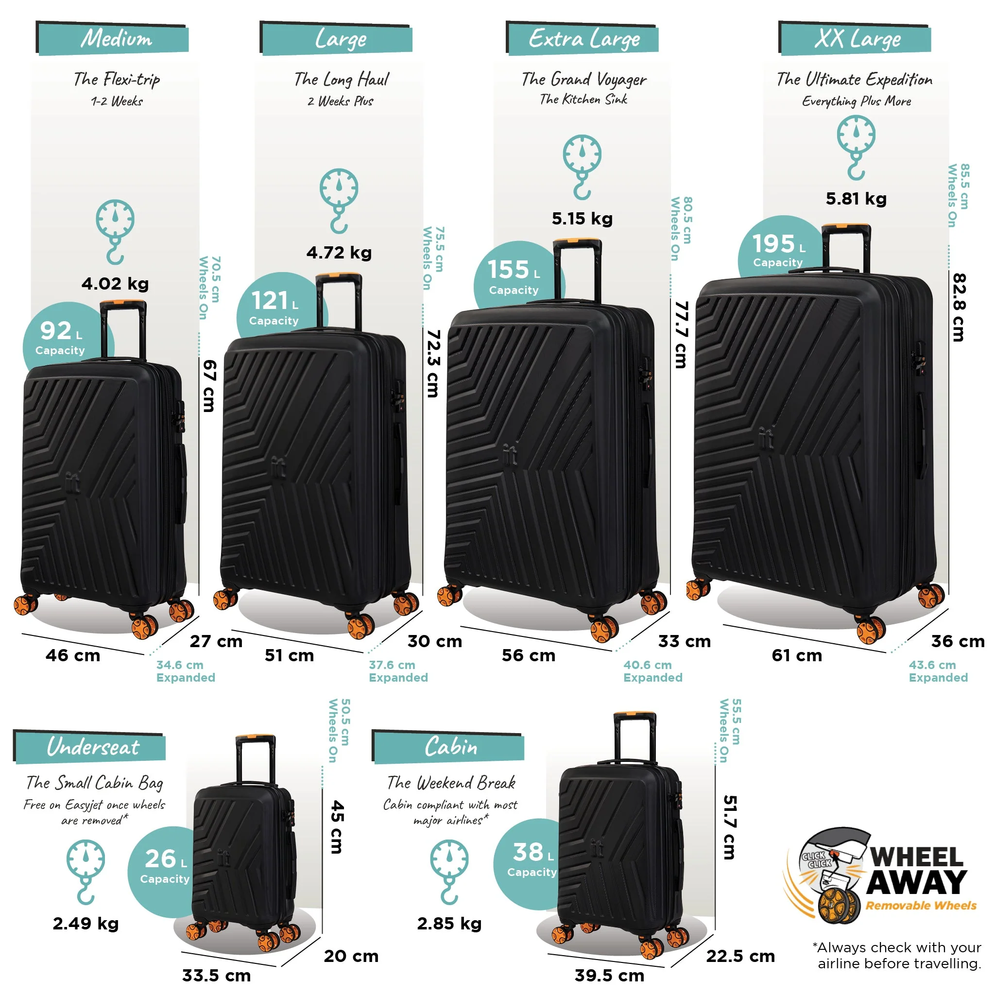 Convertible - 6pc Set (Black) - Image 23