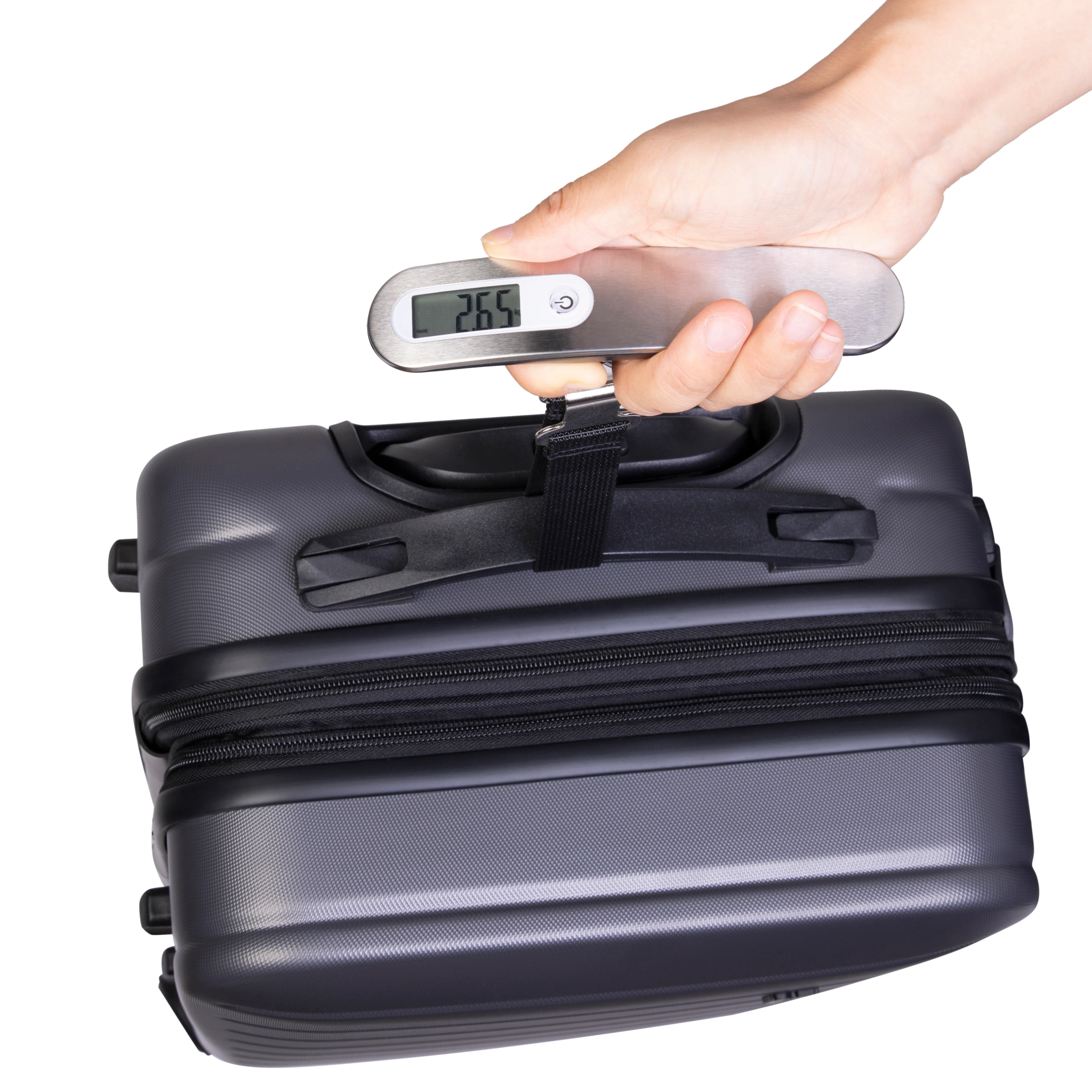 Digital Hanging Luggage Scale (Silver/Black) - Image 2