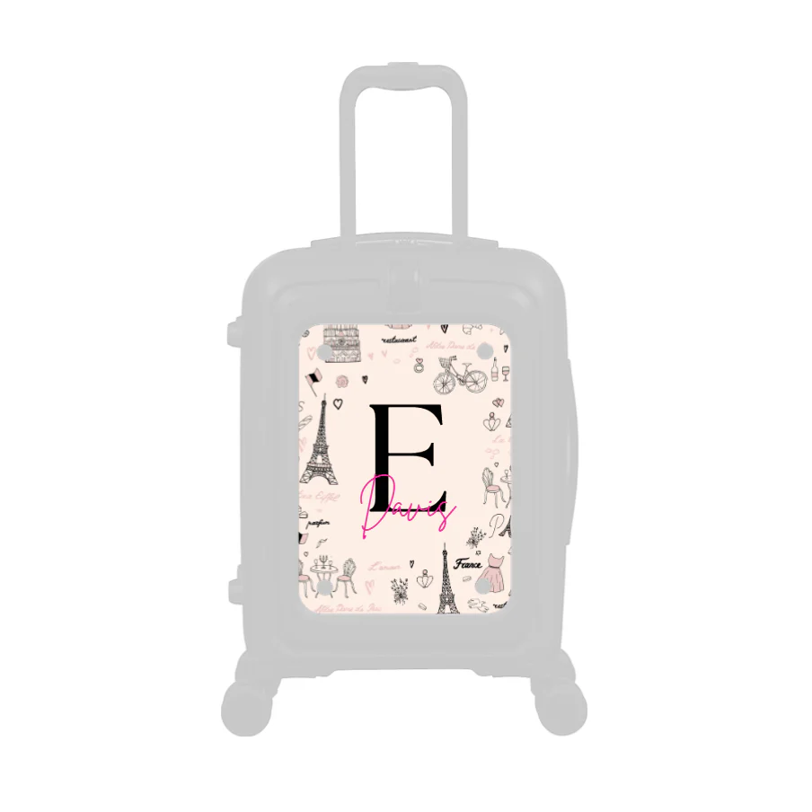 Modify - Personalised Panel (Paris Border - Letter & Name) - Image 2
