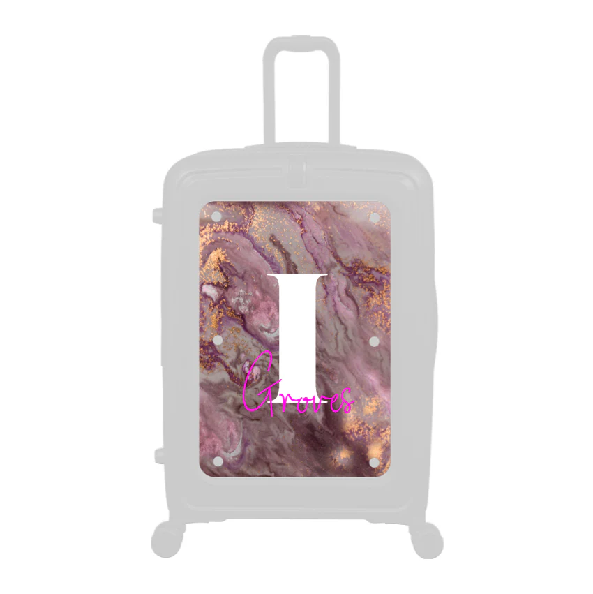 Modify - Personalised Panel (Rose Gold Marble - Letter & Name)