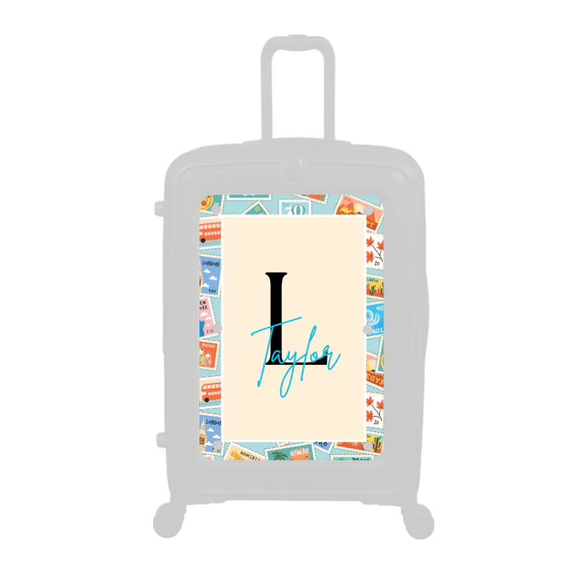 Modify - Personalised Panel (Stamps Border - Letter & Name)