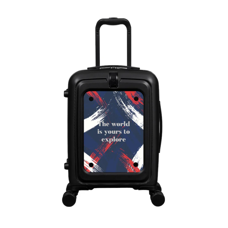 Modify - Suitcase with Personalised Panel (Brush Strokes - Quote) - Image 2