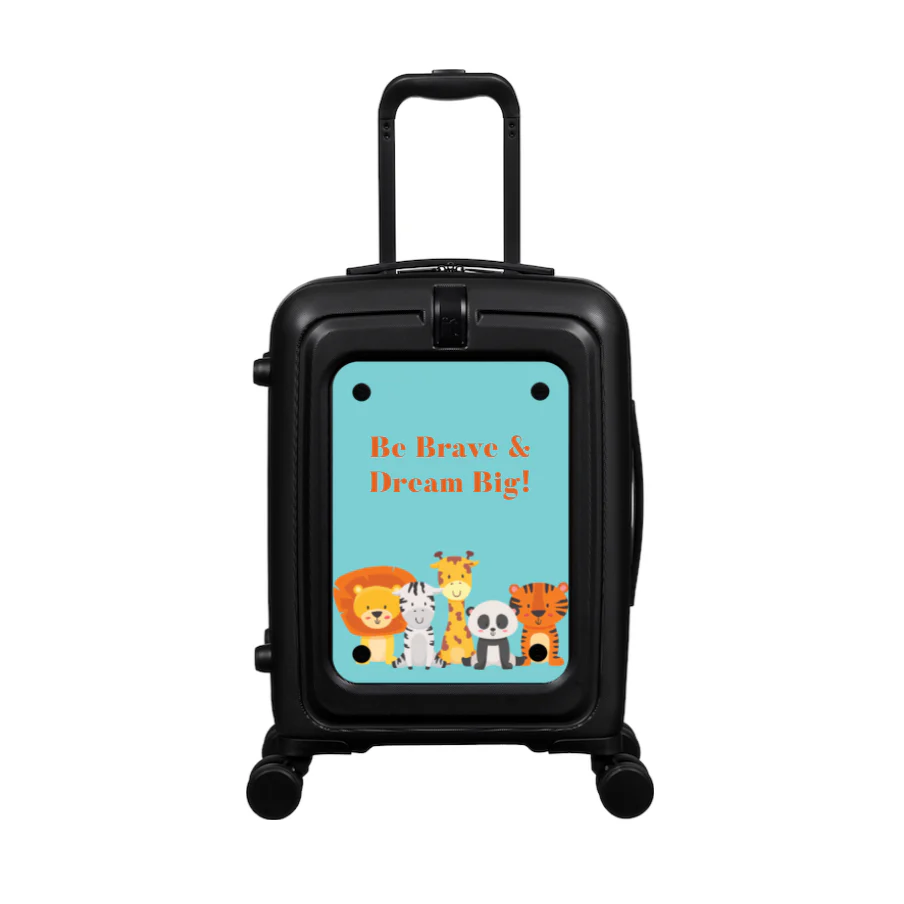 Modify - Suitcase with Personalised Panel (Kids Zoo Animals - Quote) - Image 2