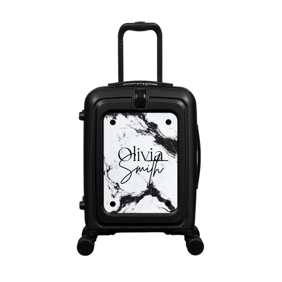 Modify - Suitcase with Personalised Panel (Mono Marble - Double Name) - Image 2